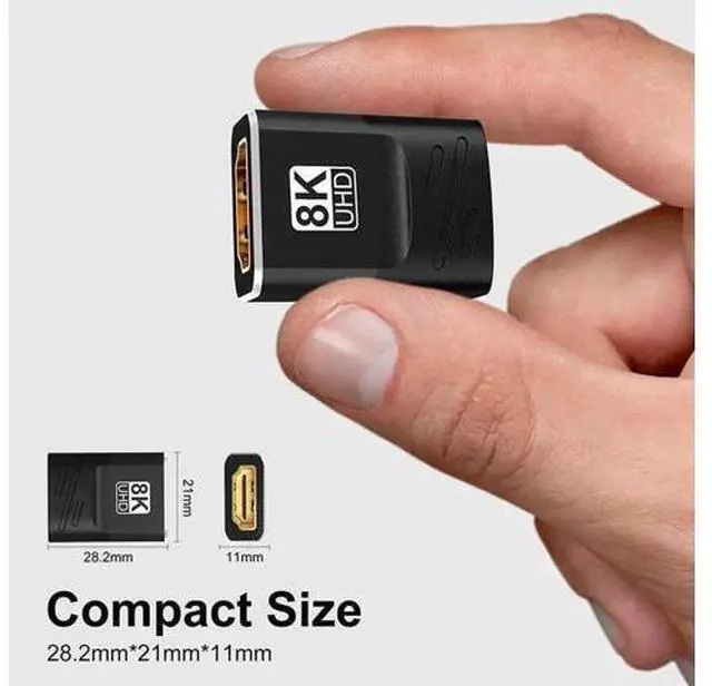 Alt view image 3 of 7 - 8K HDMI 2.1 Female to Female Coupler HDMI-Compatible Cable Extender Adapter