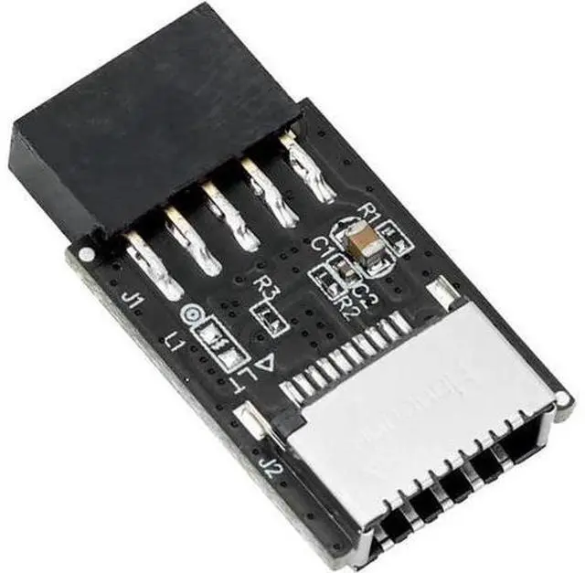 Main image of Motherboard USB2.0 9Pin Header to USB3.2 20Pin Key-A Type-E Female Adapter Cable for Front USB-C Panel Mount