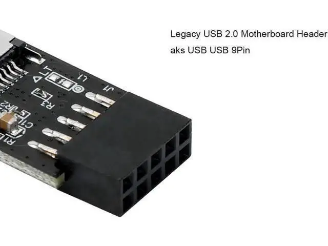 Alt view image 3 of 6 - Motherboard USB2.0 9Pin Header to USB3.2 20Pin Key-A Type-E Female Adapter Cable for Front USB-C Panel Mount