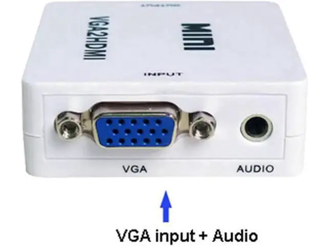 Alt view image 2 of 4 - VGA to HDMI Converter with 3.5mm Audio Port, Full HD 1080P 1920x1080 Output, Analog VGA Digital HDMI Adapter for PC Laptop Monitor HDTV Projector