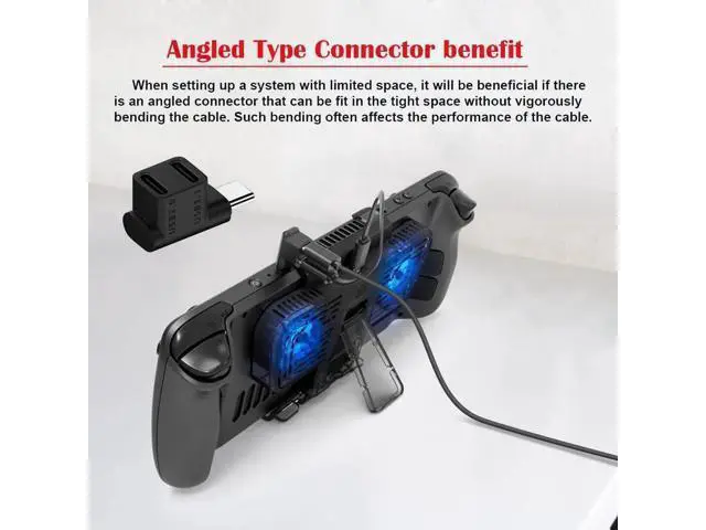Alt view image 5 of 7 - Up Angled 10Gbps USB 3.0 Type C Splitter Adapter, Male to Dual Type C Female Power & Data Splitter Compatible with Steam Deck, Laptops, Smartphones