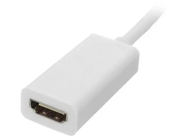 Alt view image 2 of 6 - Mini DP to HDMI Female Audio Video Adapter, Mini DisplayPort Converter Compatible with 2011-2015 Laptops