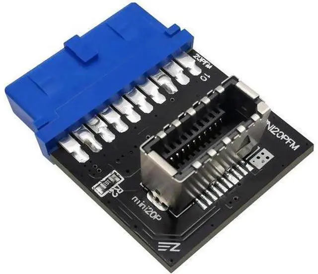 Main image of USB 3.0 19-Pin Header to USB 3.1/3.2 Type-C A-Key 20-Pin Adapter, Internal Front Panel Converter for PC Motherboard
