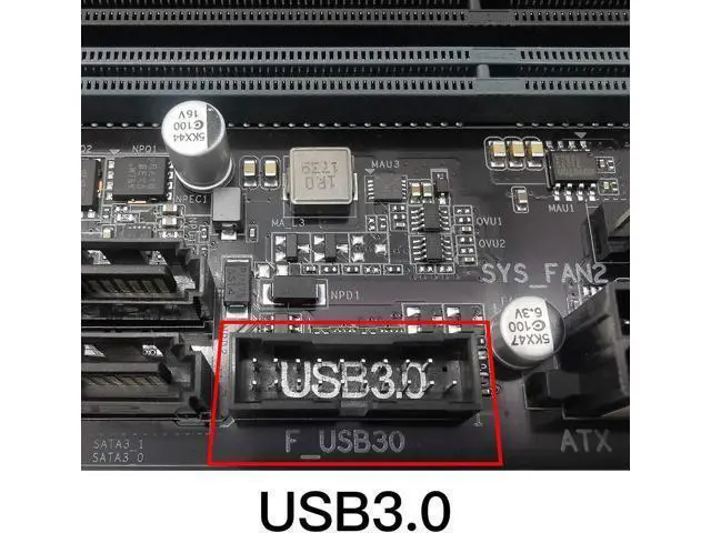 Alt view image 4 of 6 - USB 3.0 19-Pin Header to USB 3.1/3.2 Type-C A-Key 20-Pin Adapter, Internal Front Panel Converter for PC Motherboard
