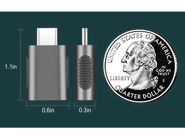 Alt view image 3 of 7 - 2 Pack USB-C Male to USB 3.0 Female Adapter, Space Grey Converter for MacBook, iMac, iPad & Thunderbolt Devices