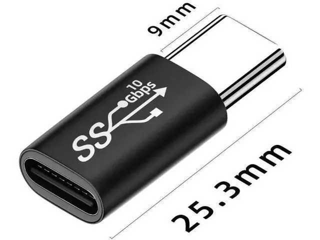 Alt view image 2 of 7 - USB 3.1 Gen2 Type-C Male to Female Extension Adapter, 10Gbps Data Video Power Converter Reversible Plug for Laptops Smartphones Tablets