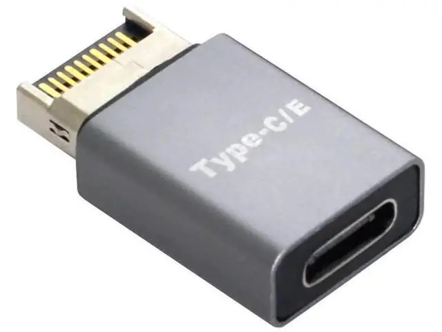 Alt view image 6 of 7 - 2PCS USB 3.1 Type-E Male to USB-A + USB-C Dual Port Motherboard Front Panel Extension Adapter