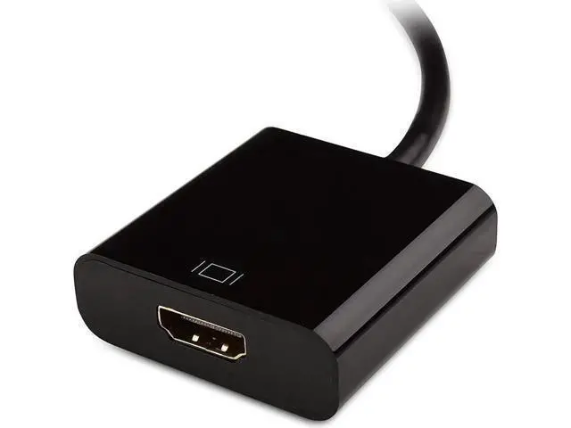 Alt view image 6 of 7 - Black DP Male to HDMI Female Adapter, DisplayPort to HDMI Audio Video Converter for DP Laptops Desktops to HDMI Monitors HDTV Projectors