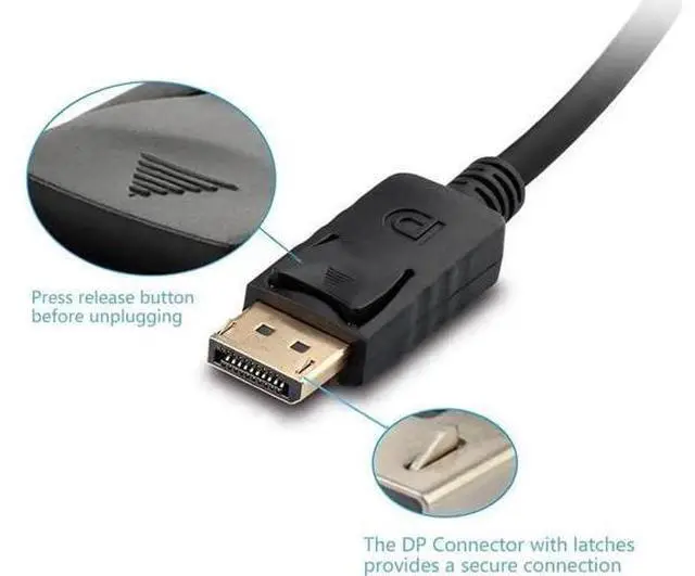 Alt view image 3 of 4 - Gold-Plated Passive DisplayPort to HDMI Compatible Adapter, DP to HDMI Video Converter Supports 1080P Full HD Resolution