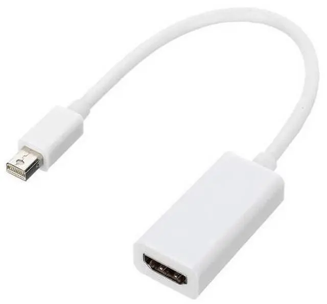 Main image of 0.65ft Mini DisplayPort to HDMI Adapter Cable, Mini DP Male to HDMI Cord for Laptops & Displays