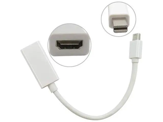 Alt view image 7 of 7 - 0.65ft Mini DisplayPort to HDMI Adapter Cable, Mini DP Male to HDMI Cord for Laptops & Displays