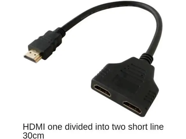 Alt view image 2 of 3 - 1PC HDMI V1.4 Y Splitter Cable, 1 Male to 2 Female Dual Port 1080P HDMI-Compatible 1 In 2 Out Converter Cord