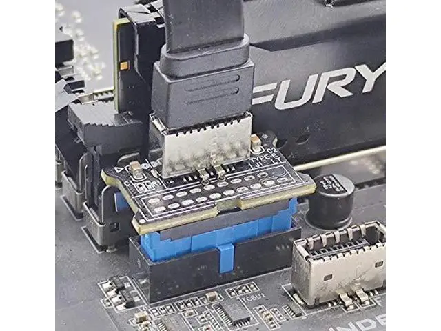Alt view image 2 of 5 - Motherboard 19/20Pin to USB 3.1 Type-E Front Panel Vertical Adapter, USB 3.0 Header to Type-C Socket Converter