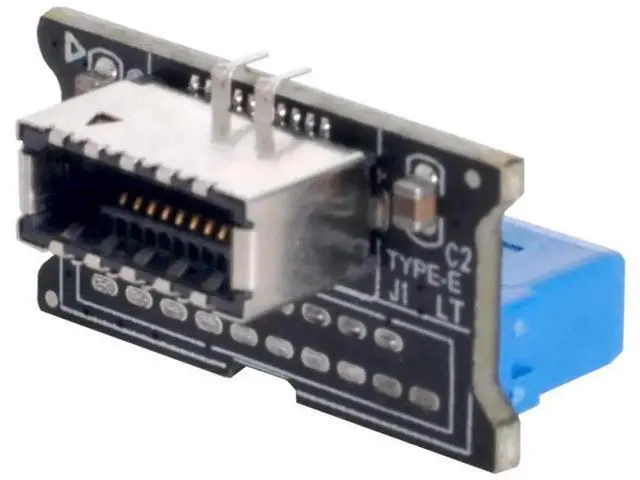 Alt view image 3 of 5 - Motherboard 19/20Pin to USB 3.1 Type-E Front Panel Vertical Adapter, USB 3.0 Header to Type-C Socket Converter