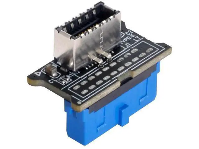 Alt view image 5 of 5 - Motherboard 19/20Pin to USB 3.1 Type-E Front Panel Vertical Adapter, USB 3.0 Header to Type-C Socket Converter