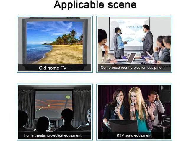 Alt view image 3 of 7 - 1080P RCA AV to HDMI Converter, Mini CVBS Composite Video Audio Adapter for VCR VHS DVD PS3 PS4 Xbox STB Camera, Black