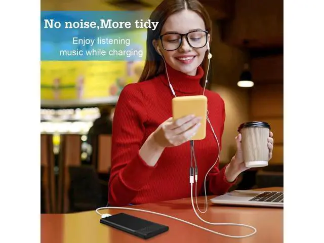 Alt view image 3 of 7 - USB C to 3.5mm Headphone Audio Adapter, 2-in-1 Type C AUX Dongle with 60W PD Fast Charging for Samsung Galaxy Pixel Series Phones