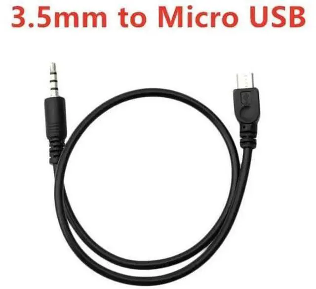 Main image of 40cm Micro USB Male to 3.5mm Stereo Male AUX Audio Cable, Micro USB to 1/8 Inch Aux Adapter Cord for Car Stereo & Wired Headphones