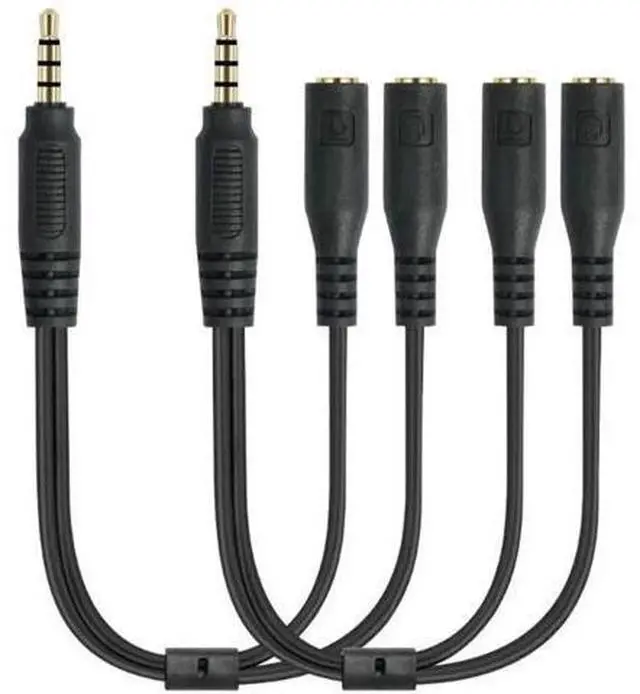 Main image of 3.5mm Male to Dual Female Y Audio Splitter Cable, Stereo Headphone Sharing Adapter Cord for MP3 MP4 Players
