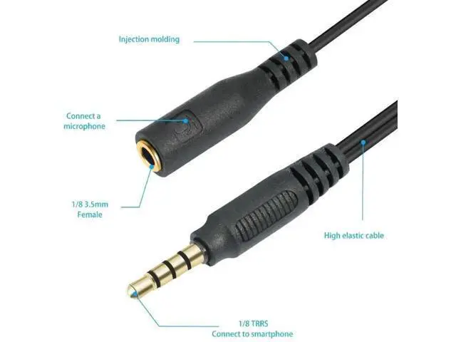 Alt view image 2 of 3 - 3.5mm Male to Dual Female Y Audio Splitter Cable, Stereo Headphone Sharing Adapter Cord for MP3 MP4 Players