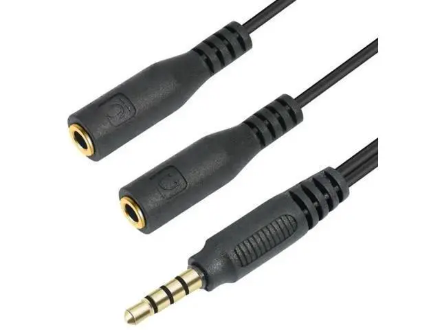 Alt view image 3 of 3 - 3.5mm Male to Dual Female Y Audio Splitter Cable, Stereo Headphone Sharing Adapter Cord for MP3 MP4 Players