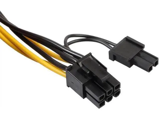 Alt view image 3 of 4 - 1.64ft 18AWG PCIe 6pin to 8pin (6+2) Male to Male Power Cable, GPU Mining Adapter Cord Compatible with DPS-800GB, DPS-1200