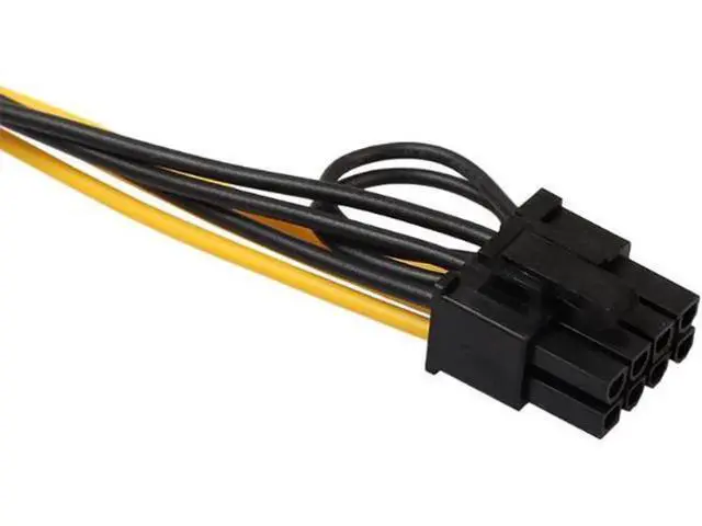 Alt view image 4 of 4 - 1.64ft 18AWG PCIe 6pin to 8pin (6+2) Male to Male Power Cable, GPU Mining Adapter Cord Compatible with DPS-800GB, DPS-1200