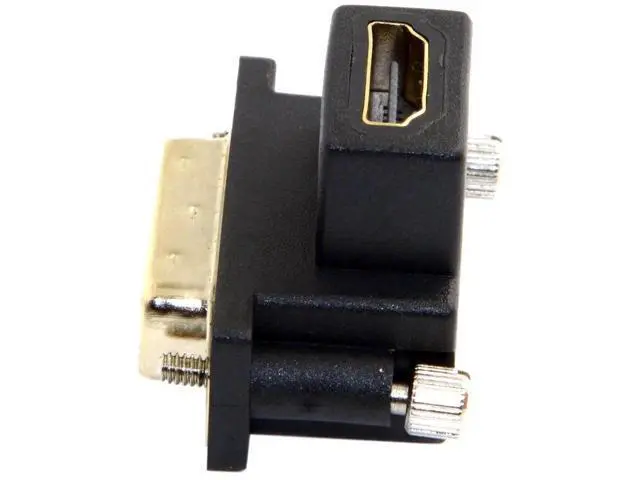 Alt view image 3 of 7 - 90 Degree Down Angled DVI Male to HDMI Female Bidirectional Adapter, Gold-Plated HDMI to DVI Converter for TV, Monitor & Computer