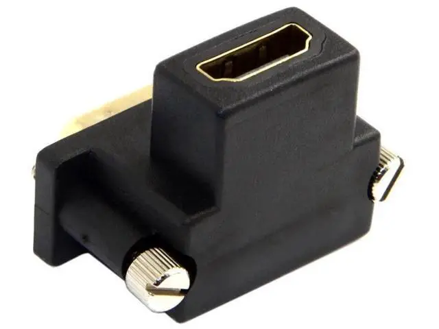 Alt view image 4 of 7 - 90 Degree Down Angled DVI Male to HDMI Female Bidirectional Adapter, Gold-Plated HDMI to DVI Converter for TV, Monitor & Computer