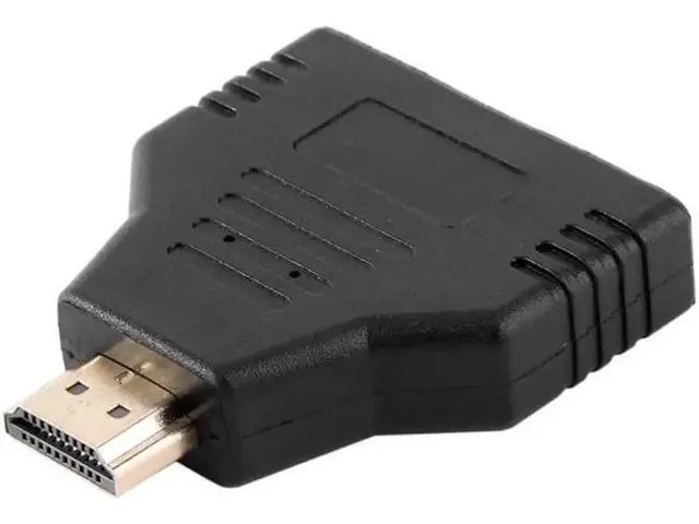 Alt view image 4 of 6 - 1 Pack 1080P HDMI Splitter Cable Adapter, Male to Dual Female 1 in 2 Out HDMI Mirror Extender for Synchronous Dual Display