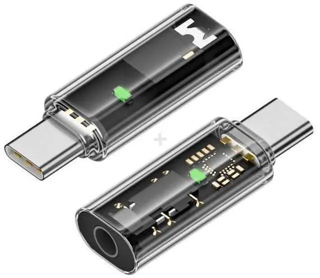 Main image of 2PCS USB-C to 3.5mm Audio Adapter, Type C to AUX Jack with Mic Function, 16bit 48kHz External Sound Card for Phone Tablet Laptop
