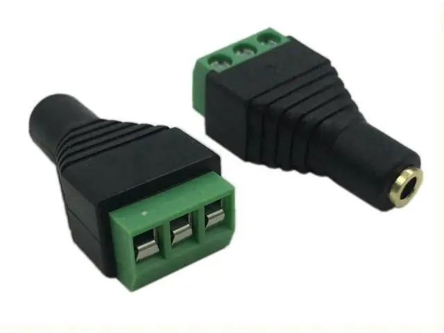 Alt view image 5 of 7 - 2 Pack Solderless 3.5mm Stereo AV Female Jack to 3 Screw Terminal Balun Adapter, Headphone Audio Replacement Terminal Connector