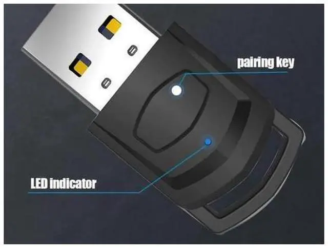 Alt view image 3 of 6 - AJMRTC Bluetooth 5.0 Audio Transmitter Adapter, Wireless Headphone Dongle Receiver for PS5, PS4, PC, Connect Bluetooth Headset & Speaker for Gaming Audio