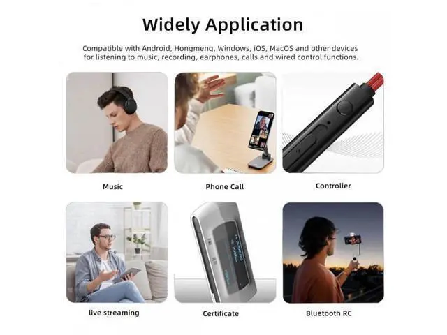 Alt view image 7 of 7 - 2PCS USB-C to 3.5mm Audio Adapter, Type C to AUX Jack with Mic Function, 16bit 48kHz External Sound Card for Phone Tablet Laptop