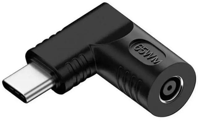 Main image of 90 Degree Right Angled DC 4.5x3.0mm to USB-C Charging Adapter, 20V Input Max 65W PD Power Converter for Laptops Notebooks