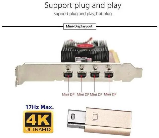 Alt view image 6 of 7 - Mini DP Dummy Plug Virtual Display Emulator, Headless Ghost Mini DisplayPort Adapter, Max 2560x1600@60Hz Resolution
