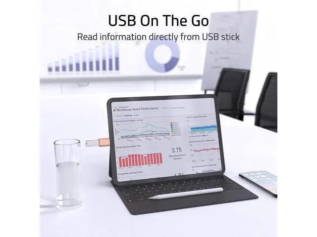 Alt view image 5 of 6 - 2 Pack Rose Gold USB-C to USB 3.0 Adapter, Thunderbolt 3 Compatible Converter for MacBook Pro/Air, Dell XPS & Type-C Devices