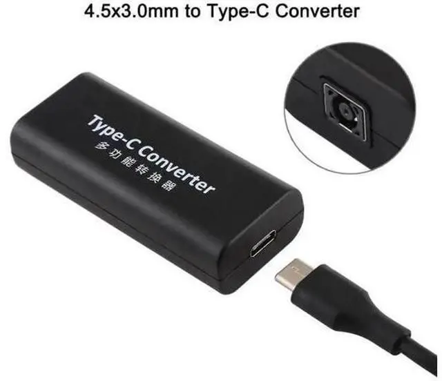 Alt view image 3 of 5 - 15cm DC 4.5×3.0mm Female to USB-C Female Power Conversion Cable Adapter