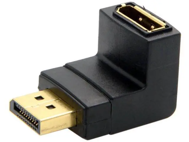 Alt view image 5 of 6 - 90 Degree Down Angled DisplayPort Male to Female Extension Adapter, Low Profile DP Right Angle Extender Supports 4K@60Hz for PC GPU Monitor Laptop