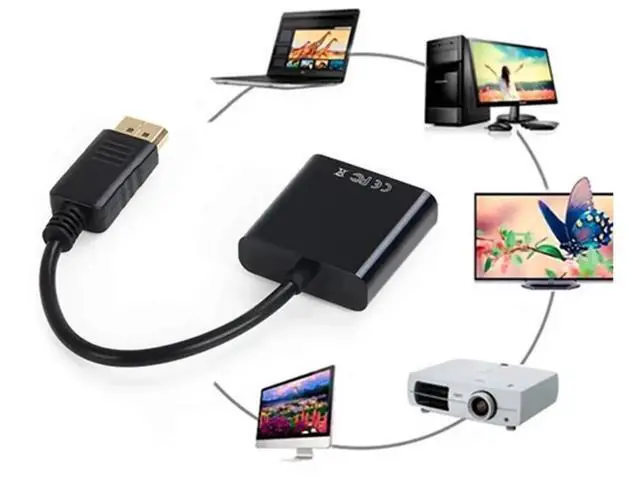 Alt view image 5 of 5 - Gold-Plated DisplayPort Male to DVI Female Adapter, DP to DVI Video Converter for PC, Laptop, Monitor & Projector