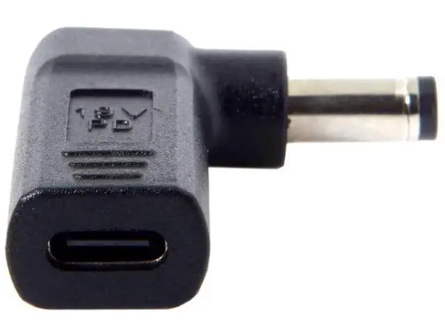 Alt view image 5 of 6 - 90 Degree Angled USB 3.1 Type-C to DC 5.5x2.1mm Adapter, 20V PD Emulator Trigger for Laptop Power Supply