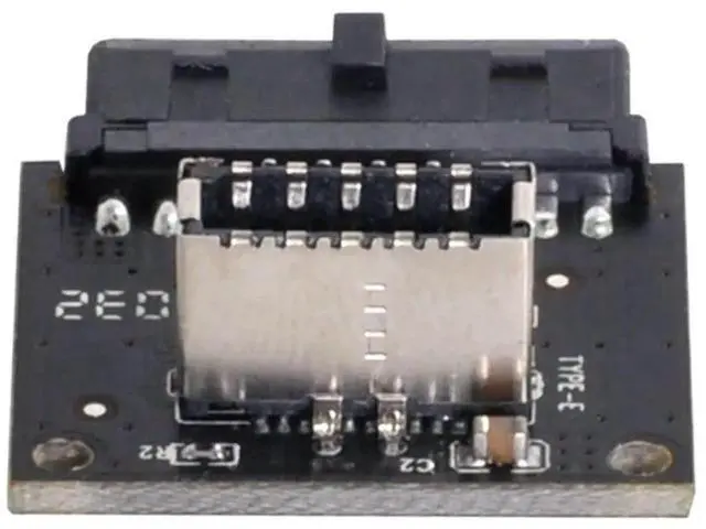 Alt view image 2 of 6 - Motherboard USB 3.0 19/20Pin to USB 3.1 Type-E Front Panel Socket Extension Adapter, 5Gbps Gen1 USB-C Header Converter for PC Case