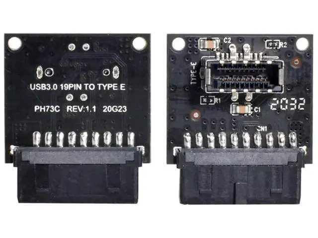 Alt view image 6 of 6 - Motherboard USB 3.0 19/20Pin to USB 3.1 Type-E Front Panel Socket Extension Adapter, 5Gbps Gen1 USB-C Header Converter for PC Case