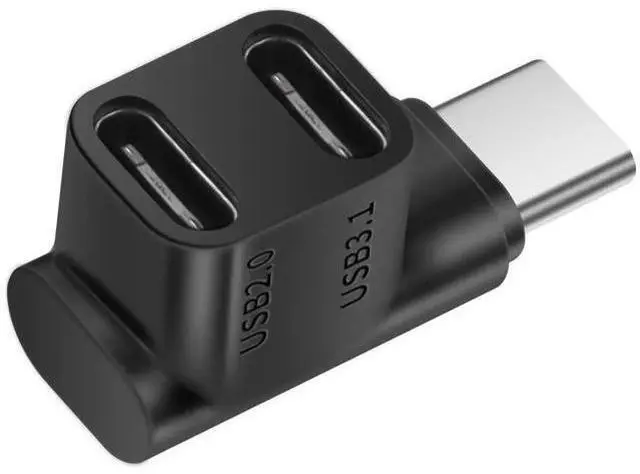 Main image of 2-in-1 Dual USB C Splitter Adapter, 100W PD Fast Charge, USB3.1 Gen2 10Gbps Data, 4K@60Hz Video Output, Plug & Play Type-C Multiport Dongle for All Full-Function USB-C Devices