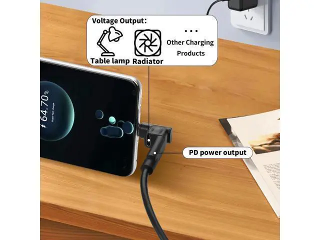Alt view image 3 of 6 - 2-in-1 Dual USB C Splitter Adapter, 100W PD Fast Charge, USB3.1 Gen2 10Gbps Data, 4K@60Hz Video Output, Plug & Play Type-C Multiport Dongle for All Full-Function USB-C Devices