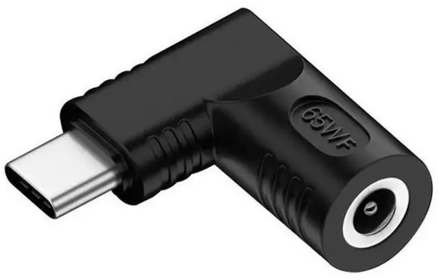 Main image of 90 Degree Right Angled DC 5.5x2.5mm to USB-C Charging Adapter, 20V Input Max 65W PD Power Converter for Laptops Mini PC