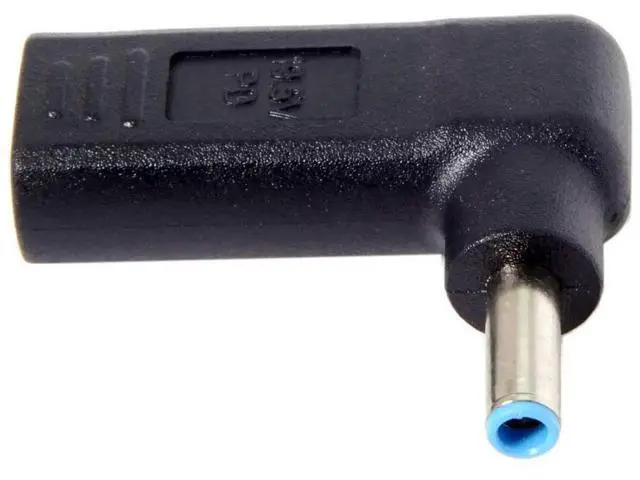 Alt view image 2 of 6 - USB 3.1 Type-C to DC 4.5x3.0mm Adapter, 90 Degree Angled PD Emulator Trigger for HP Dell Laptop Charging