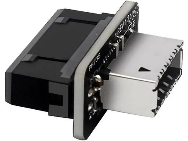 Alt view image 3 of 5 - Straight Type USB3.0 19/20Pin Mainboard Header to Key-A Type-E Adapter for Chassis Front Panel USB-C Bracket