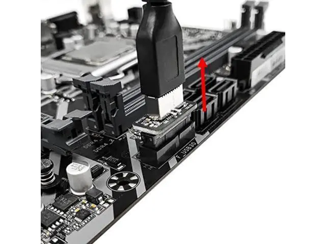 Alt view image 3 of 6 - Vertical Type-E Key-A to USB3.0 20Pin Mainboard Header Adapter, Internal Front Panel USB-C Port Converter