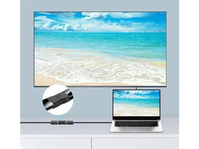Alt view image 4 of 7 - 2 Pack Gold-Plated DisplayPort Female to Female Coupler, DP Cable Extender Adapter Support 4K@60Hz, 3D Video & DP Ethernet for Monitor PC Projector